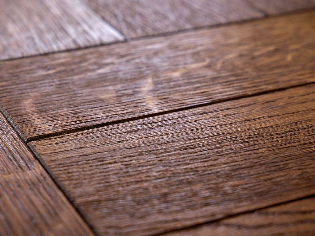 close up of dark stained wood